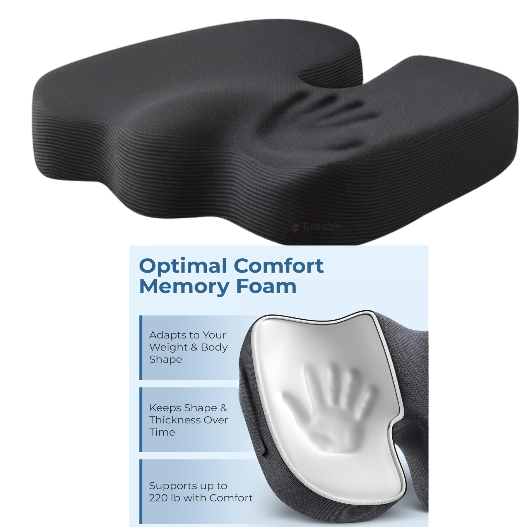 Cojin lumbar espuma memoria viscoelastic